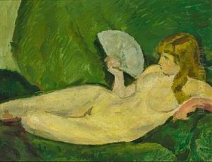 Liggende Model Med Vifte (reclining Woman With A Fan Liggende Model Med Vifte (reclining Woman With A Fan