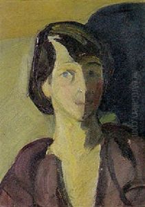 Portraet Af Ung Kvinde by Harald Giersing