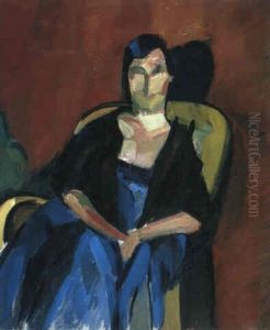 Portraet Af Malerinden Annette Houth