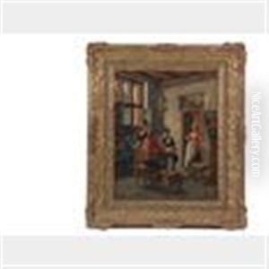 Courting The Tavern Maid by Wilhelm Giessel