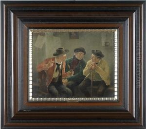 Interessante Unterhaltung by Wilhelm Giessel