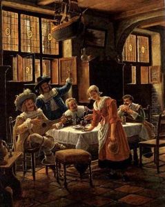 Frohliche Tischrunde Mit Dienstmadchen Im Holland Der Barockzeit