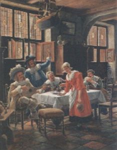 Altdeutsche Stube Mit Historischer Gesellschaft Altdeutsche Stube Mit Historischer Gesellschaft