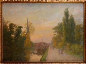Vue De Wambrechies by Leon Giffard