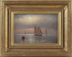 Boats At Sunset by Charles Henry Gifford