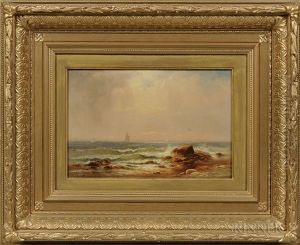 Rocky Beach And Sailing Vessels Rocky Beach And Sailing Vessels