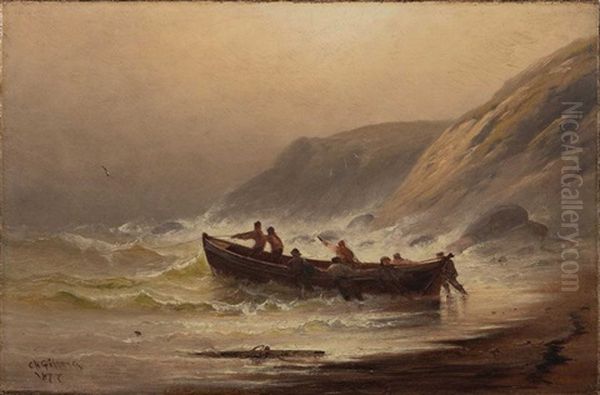 Figures Launching A Boat - view 1