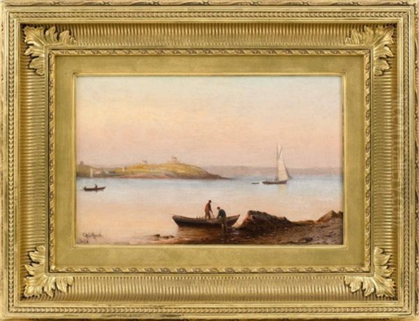 Coastal Scene With Men And A Dory In The Foreground - view 1