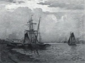 Entering The Harbor by Charles Henry Gifford