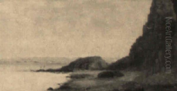 Canoe By A Seacliff - view 1