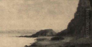 Canoe By A Seacliff