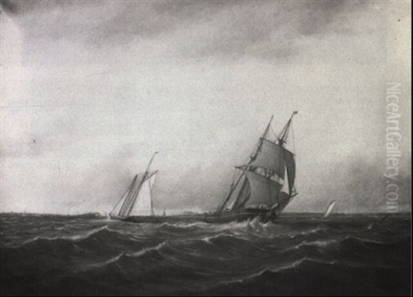 Ships Off New Bedford Harbor - view 1