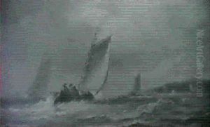 Sailing Off The Cliffs by Charles Henry Gifford