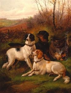 The Day's Bag, Two English And One Gordon Setter The Day's Bag, Two English And One Gordon Setter