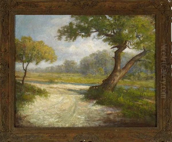 Windsept Trees Near The River's Edge - view 1