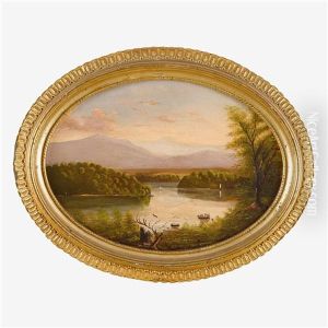 Hudson River Landscapes (2 Works) by Sanford Robinson Gifford