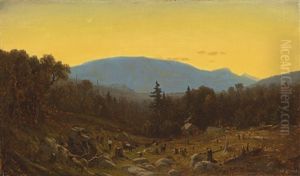 A Sketch Of Hunter Mountain, Catskills (twilight On Hunter Mountain) by Sanford Robinson Gifford