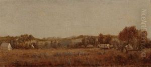 A Sketch At The Camp On The La Bonte, Wyoming Territory by Sanford Robinson Gifford
