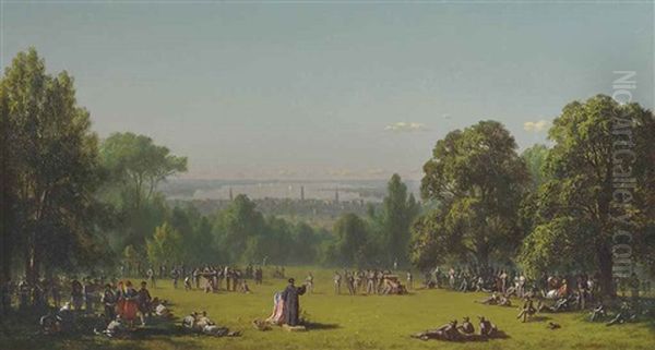 Sunday Morning In The Camp Of The Seventh Regiment Near Washington, D.c., In May 1861 - view 1