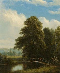 The Darent, Kent, England by Sanford Robinson Gifford