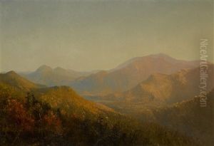 Mountains And Lake In Autumn by Sanford Robinson Gifford