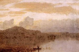 Sketch Of South Bay, On The Hudson, Near Hudson, New York by Sanford Robinson Gifford