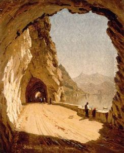 Stelvio Road By Lago Di Como, 1868 by Sanford Robinson Gifford