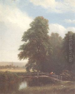 The Darent River, Kent, England by Sanford Robinson Gifford