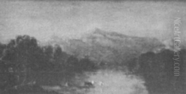 Mt Washington From The Saco River - view 1