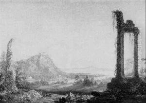 Coastal Vista With Classical Ruin by Sanford Robinson Gifford