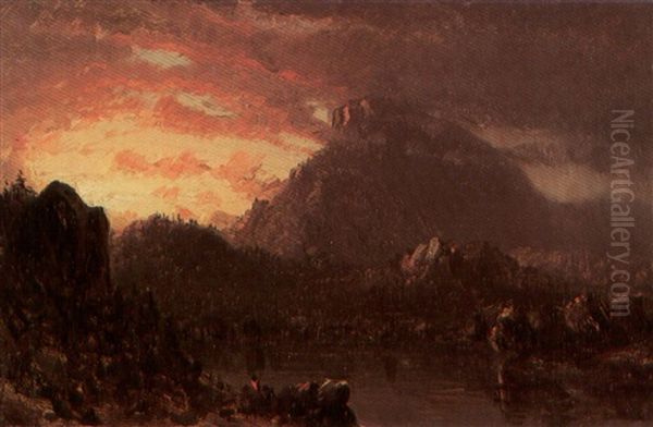 Sunset In The Wilderness With Approaching Rain - view 1