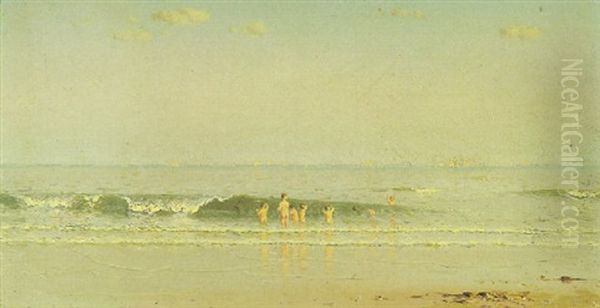 On The Sea_shore, Looking Eastward At Sunset - view 1