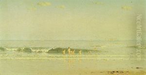 On The Sea_shore, Looking Eastward At Sunset by Sanford Robinson Gifford