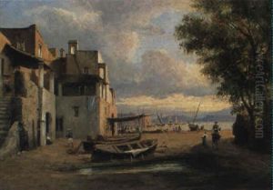 Scena Di Vita A Pozzuoli by Achille Gigante