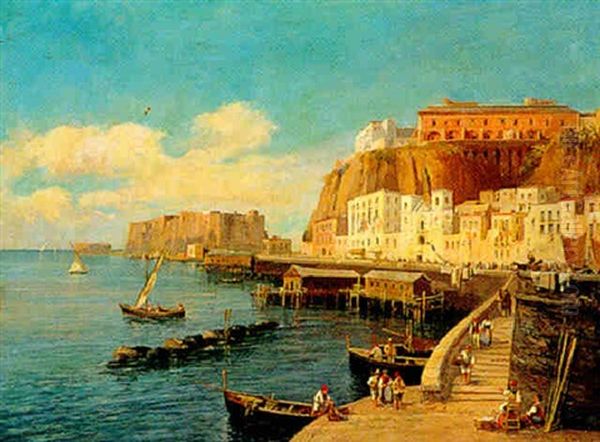 Napoli, Castel Dell'ovo Da Santa Lucia - view 1