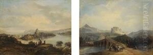 Vue De La Cote Amalfitaine (+ Paysage Au Pont; Pair)