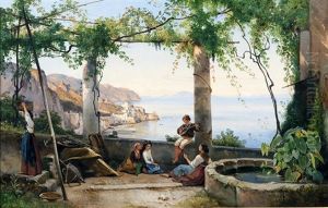Terrazza Ad Amalfi by Giacinto Gigante
