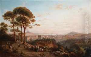 View Of Naples As Seen From La Conocchia by Giacinto Gigante