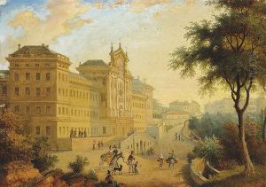 An Italian Villa by Giacinto Gigante