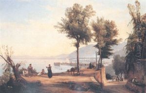 View Of Castellamare Di Stabia by Giacinto Gigante