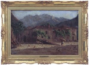 Scena Di Vita Contadina by Eugenio Gignous