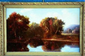 Gathering At The Pond's Edge by Regis Francois Gignoux