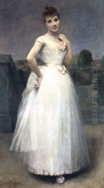 Danseuse Posant Devant Un Jardin - view 1