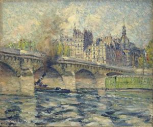 Paris, Le Pont Neuf by Clarence Montfort Gihon