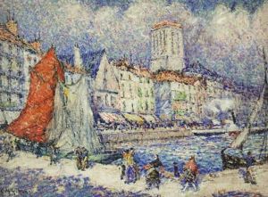 Sur Les Quais, La Rochelle by Clarence Montfort Gihon