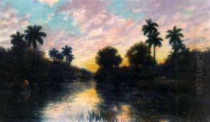 Tropical Landscape At Sunset, Habana by Juan Gil Garca