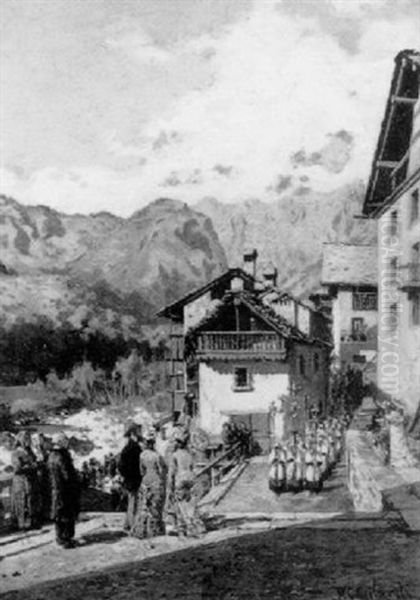 Jour De Procession, Campertonio, Provincia De Novara - view 1