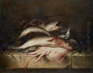 Nature Morte A La Raie by Joseph-Eugene Gilbault