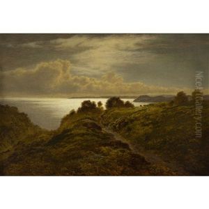 Night On The Coast Near Lydstop, Pembrokeshire by Arthur Gilbert
