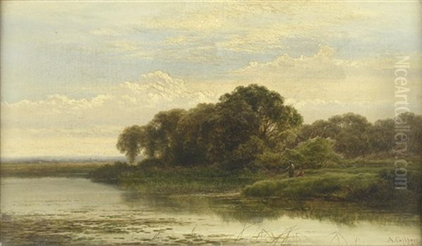Flusslandschaft Mit Figuraler Staffage - view 1